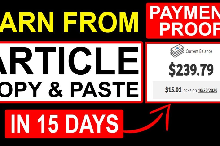 How to Earn Money from Article Writing in India 2021 | Earn $500 Per Month | Payment Proof