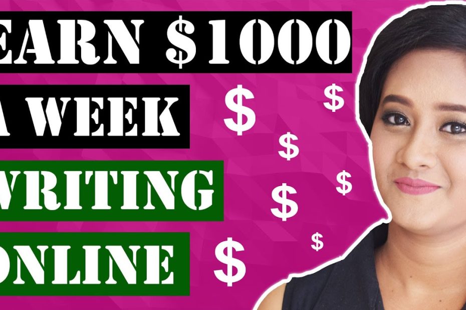 Earn $1000 A Week Writing In English | Work From Home