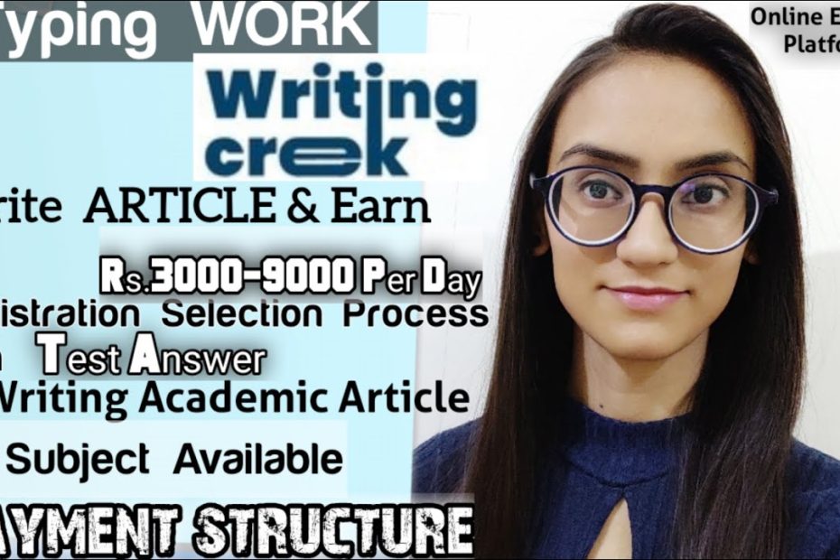 Writing Article|| Earn Rs.1000/Per Page|| Writing Creek|| Typing Work|| No Qualification Required