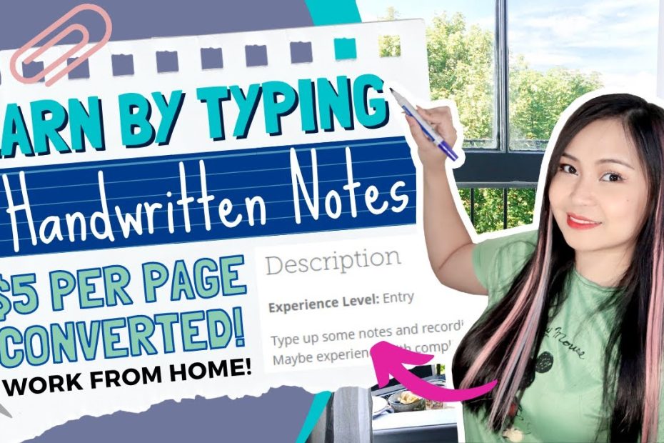 Earn By Typing Freehand Notes | Homebased Work