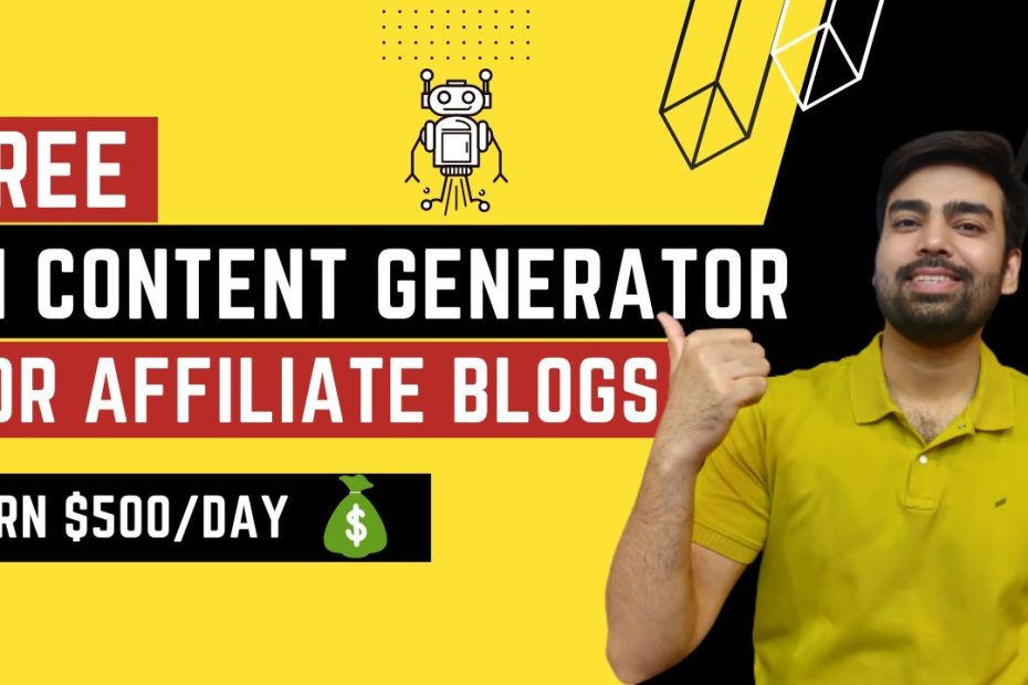 Free AI Content Writing Tool for Blogs and Affiliate Website and Earn $300/Day