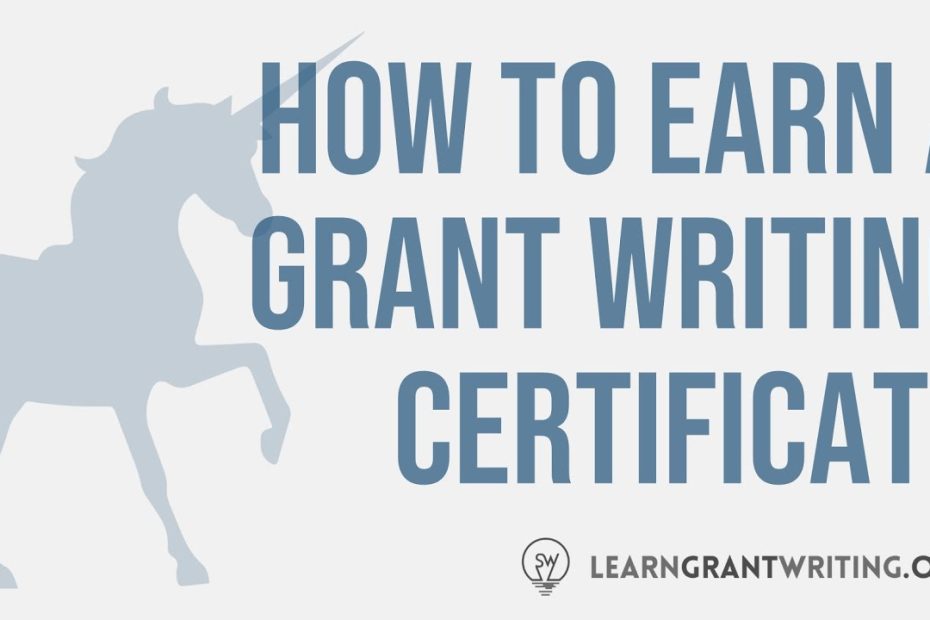 How to Earn Your Grant Writing Certificate