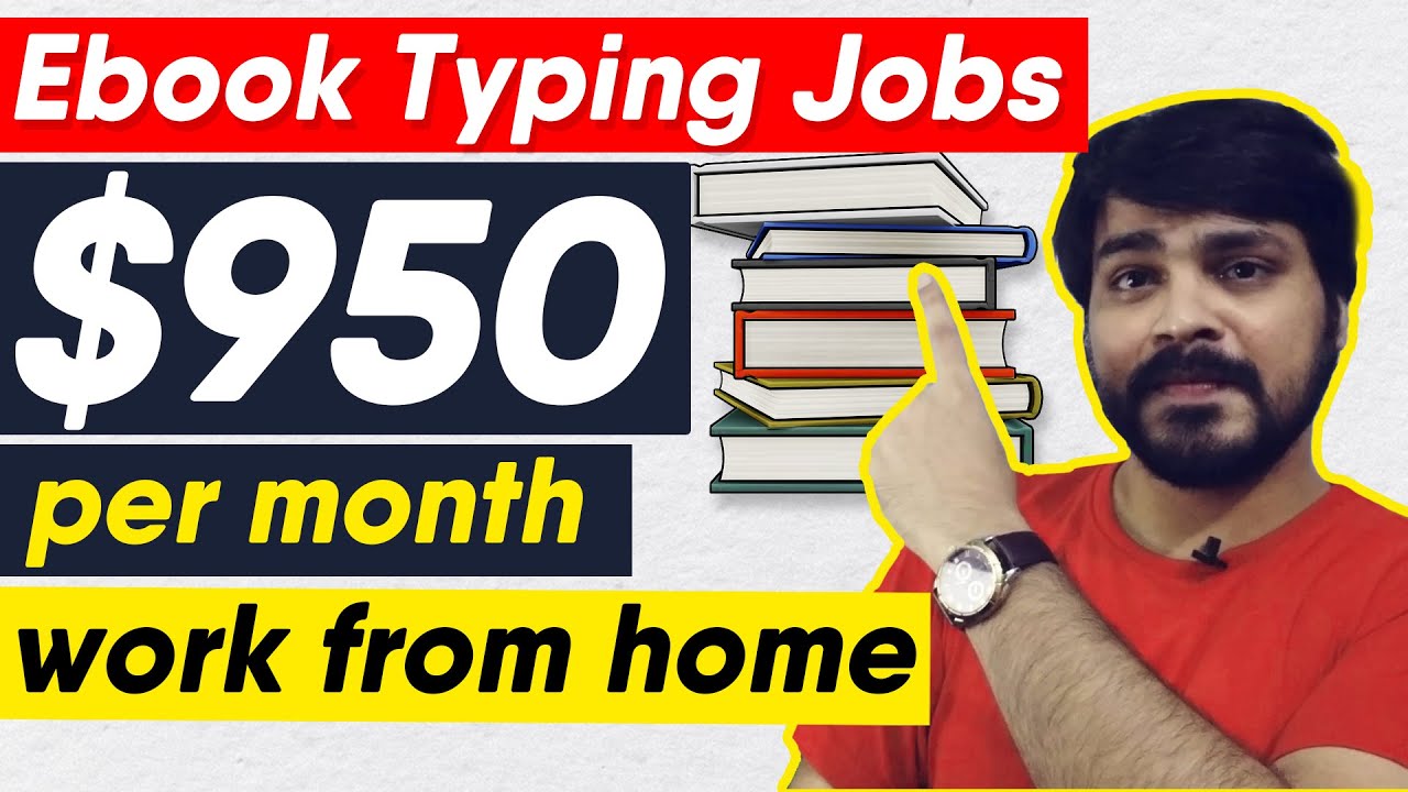 Earn 100 Daily With Ebook Typing Jobs Work From Home Part Time Job 