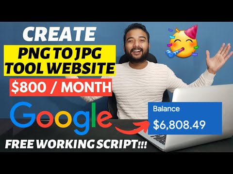 Create PNG to JPG Tool Website (FULL WORKING SCRIPT) & Earn $800 Monthly without Writing Articles
