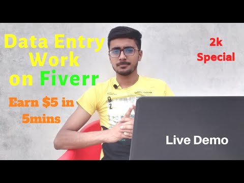 I Earn $5 in just 5 mins 😀 | Data Entry Work Demo for Beginners on Fiverr | Data Entry on Fiverr