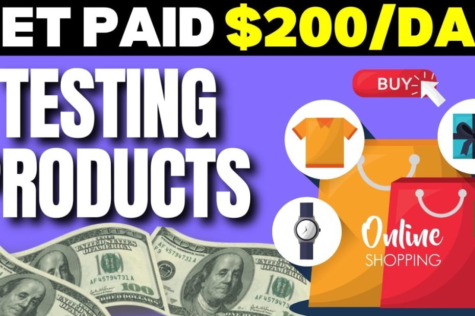 Earn LEGIT $200 Per Day Just TESTING PRODUCTS! (EASY) | Make Money Online