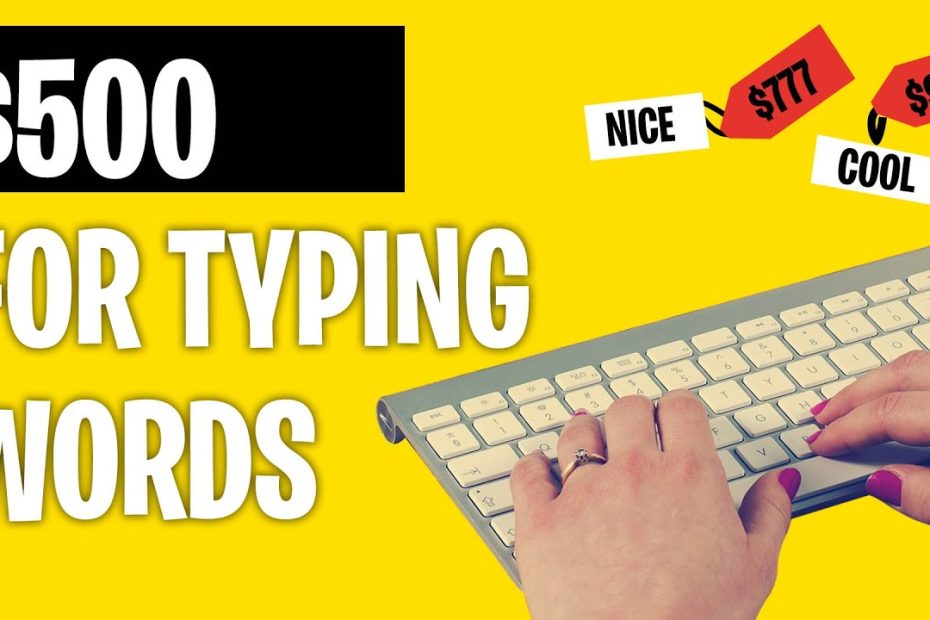 Earn $500+ FOR TYPING WORDS *New Typing Jobs 2021* | Make Money Online