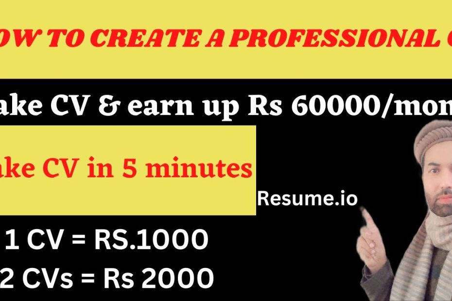 Make CV & Earn Money|| Online CV writing || Make Money Online by making CV ||
