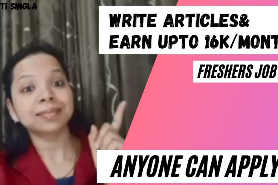 Content Writer's Job for Freshers || Earn Money Online || Swati Singla || #shorts