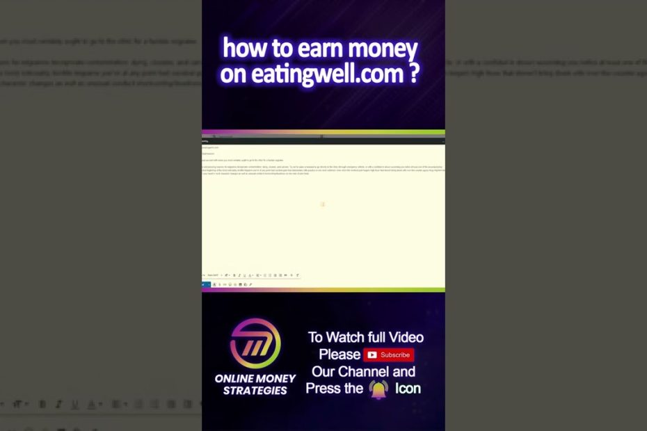 How to Earn Money by Writing Articles for EatingWell.com