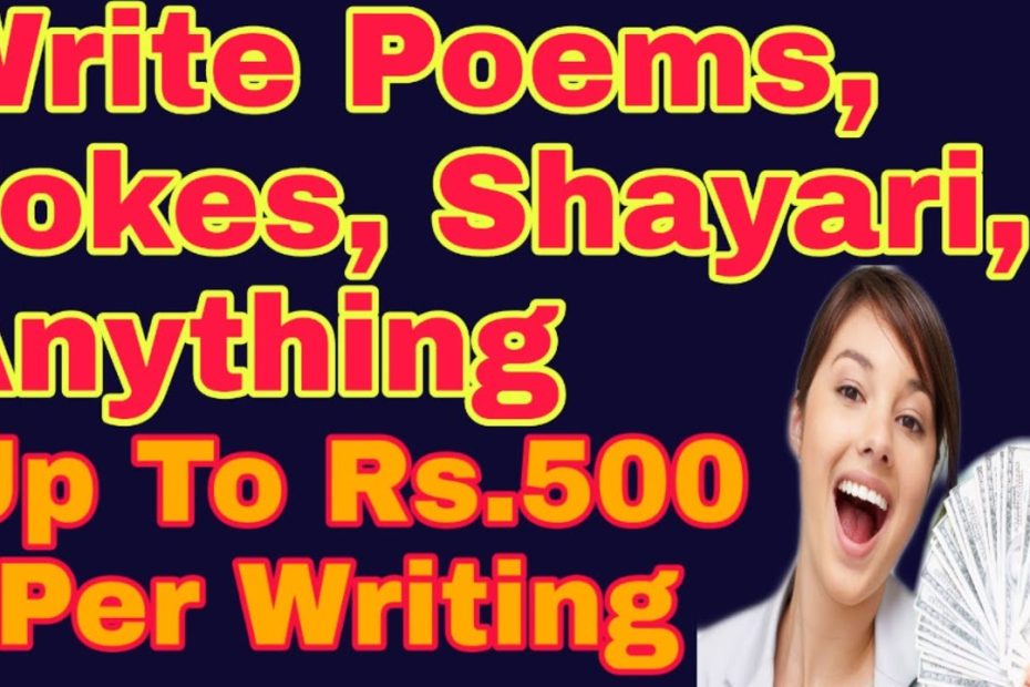 How to earn money by writing poems and jokes | earn money by writing anything