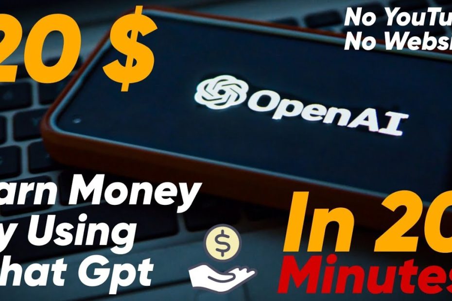 Make 20$ In 20 Minutes Using ChatGpt | Earn Money Online Using Chat Gpt | OpenAi