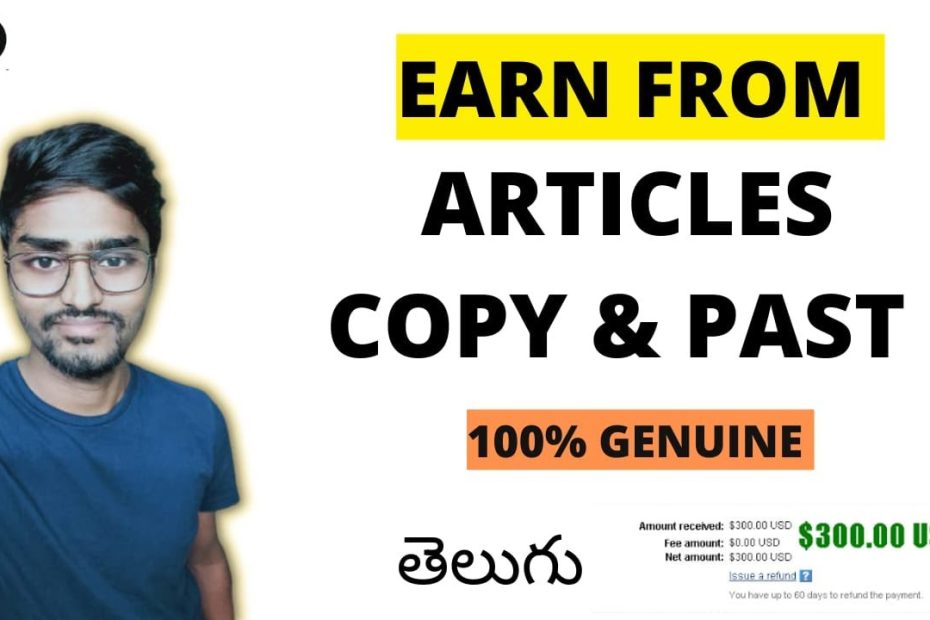 Earn $300 in 1 Hour For Free Writing Articles |How To Writing Articles | Part time Job in Telugu