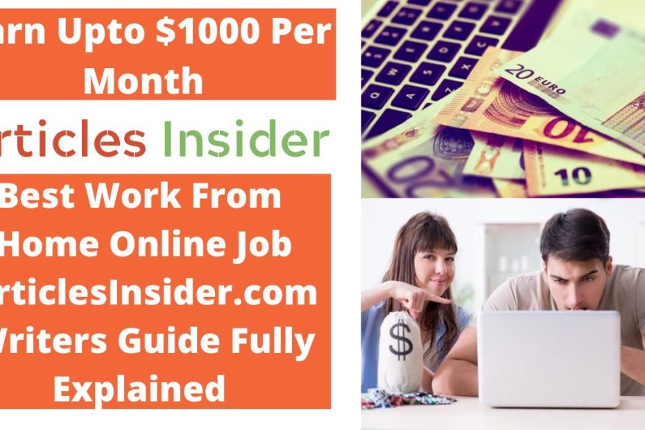 Earn Money By Writing Articles on ArticlesInsider.com | Writers Guide Fully Explained