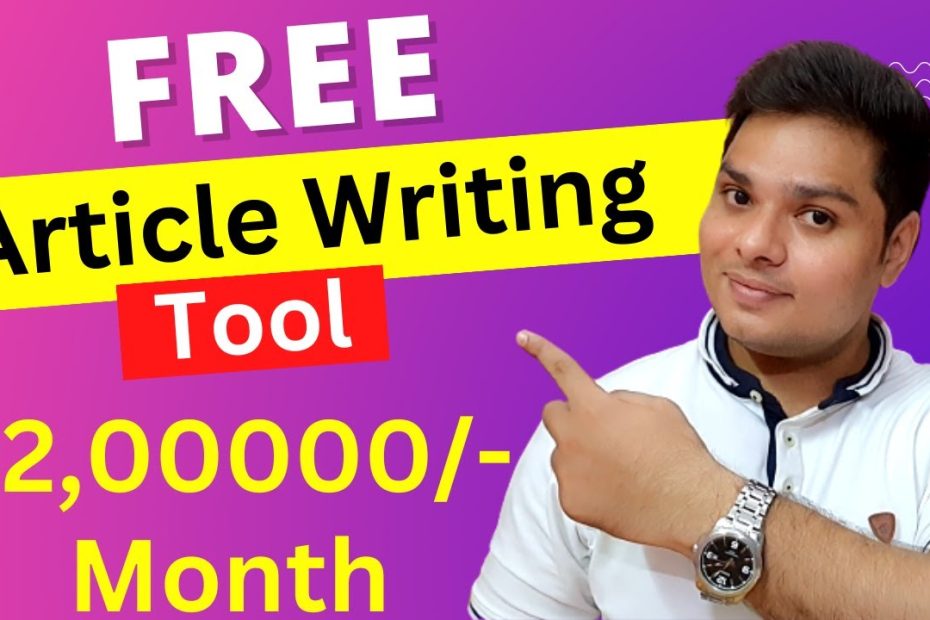 Free Article Writing AI Tool 🔥 Earn ₹2,00000/- Month | Earn Money From Blog #blogging