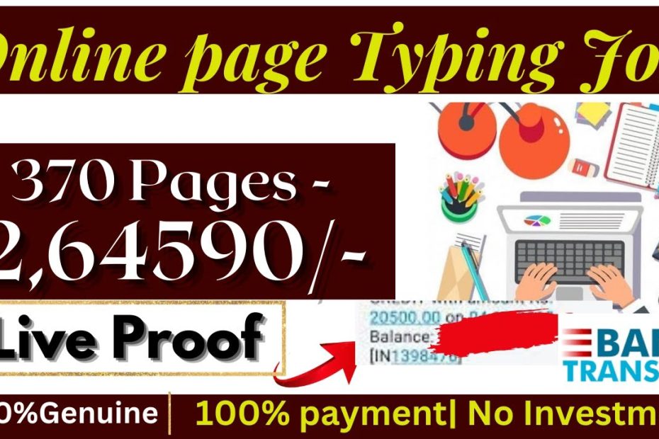 Write 350 Pages Earn 206094/-  Daily Typing job | Per Page Writing Work |  Genuine Typing Jobs