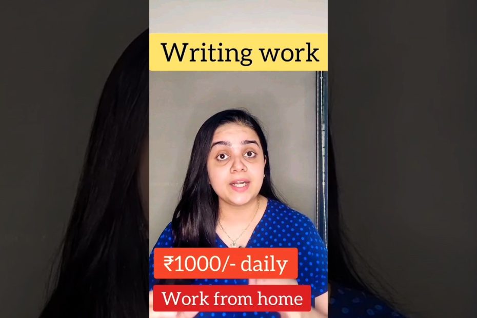 ₹1000 Earn Daily | Writing Work | Data Entry Jobs Work From Home Jobs | Earn Money Online | No Fees