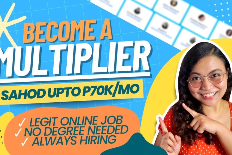 Earn Upto P70k/MO as a Multiplier | NO DEGREE NEEDED! LEGIT ONLINE JOB For PINOYS! Work From Home